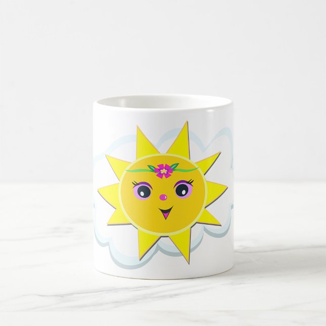 Sonne auf einer wolkigen Tasse (Von Creator hochgeladen)