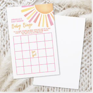 Sonne Baby Shower Bingo Spiel