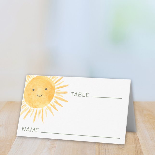 Sonne Baby Shower Platzkarte (Von Creator hochgeladen)