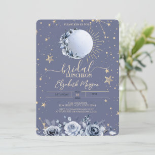 Sonne, Blaue Mondrosen Pastell-Bridal-Luncheon Einladung