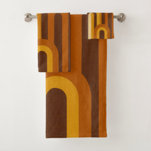 Sonne & Bögen Mid-Century-Modern geometrisches Des Badhandtuch Set
