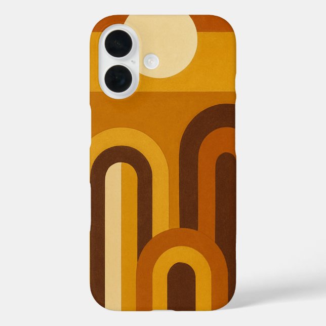 Sonne & Bögen Mid-Century-Modern geometrisches Des Case-Mate iPhone Hülle (Rückseite)