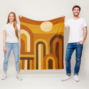 Sonne & Bögen Mid-Century-Modern geometrisches Des Fleecedecke