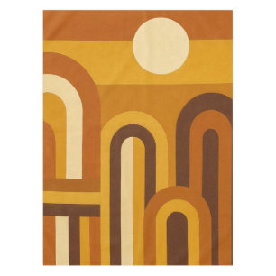 Sonne & Bögen Mid-Century-Modern geometrisches Des Tischdecke