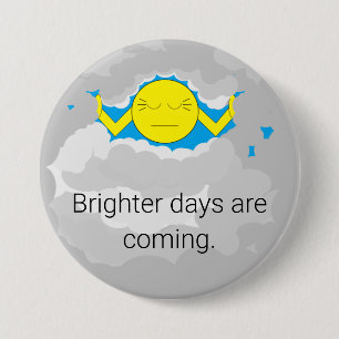 Sonne bricht durch Sturmwolken: Button