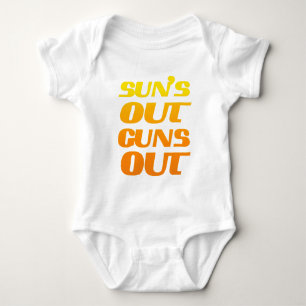 SONNE DA, MUSKELN RAUS FITNESS UND GYM BABY STRAMPLER