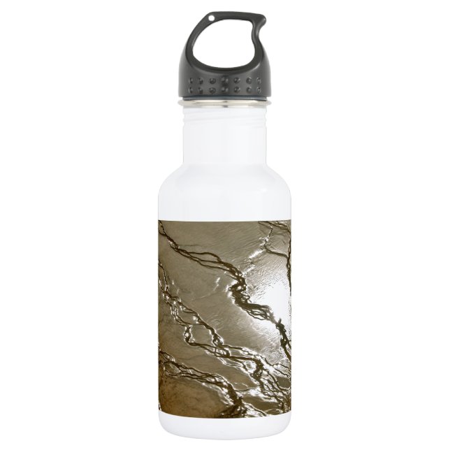 SONNE, DIE IN EINEM VULKANISCHEN THERMISCHEN POOL TRINKFLASCHE (Vorderseite)