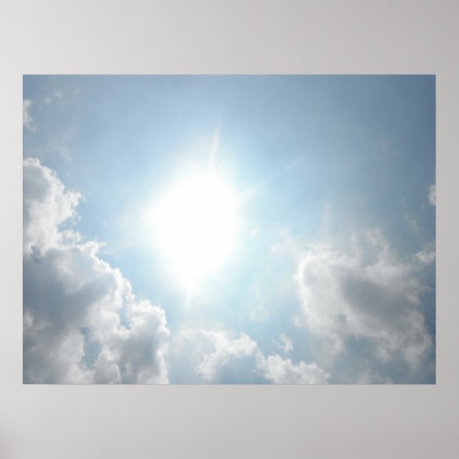 Sonne durch die Wolken Poster (Vorne)