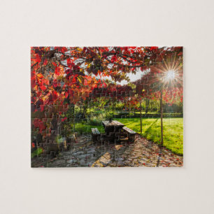 Sonne durch Herbstlaub, Kroatien Puzzle