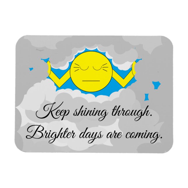 Sonne durchquert Sturmwolken Magnet (Horizontal)