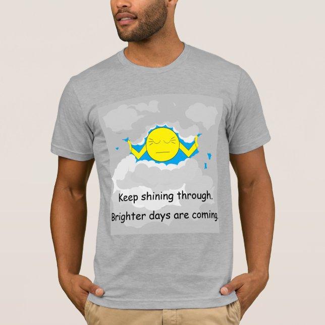 Sonne durchquert Sturmwolken T-Shirt (Vorderseite)
