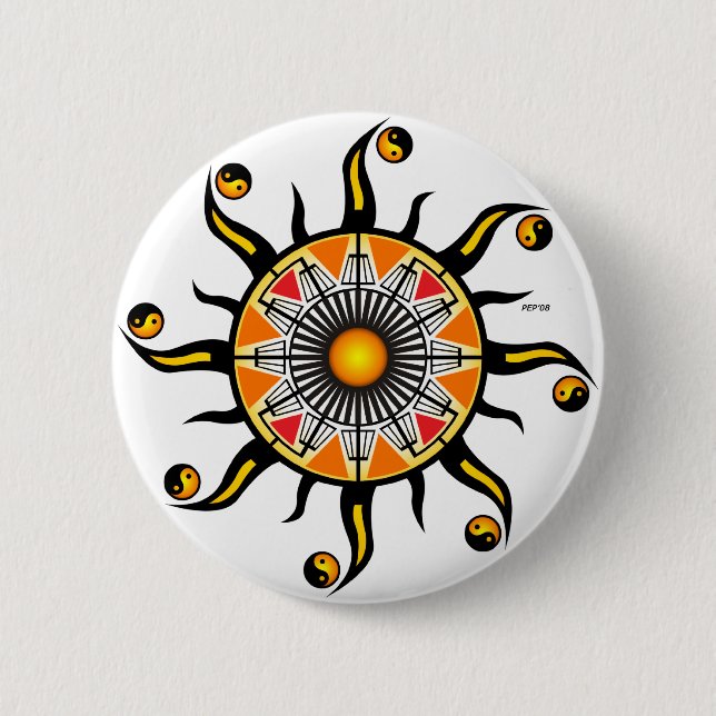 Sonne eines Korbes Button (Vorderseite)