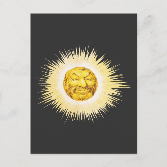 Sonne glückliches Gesicht Postkarte (Vorderseite)