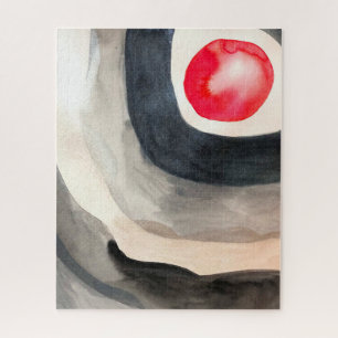 Sonne grau und schwarze abstrakte moderne Kunst Puzzle