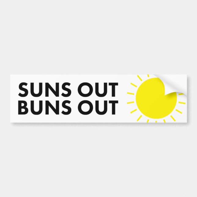 Sonne-heraus Brötchen heraus Autoaufkleber (Vorne)