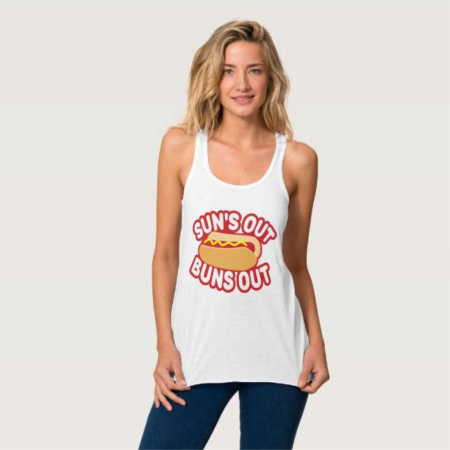 Sonne-heraus Brötchen heraus Tank Top (Vorderseite Vollansicht)