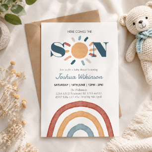 Sonne Hier kommt der Sohn Baby-Party Einladung