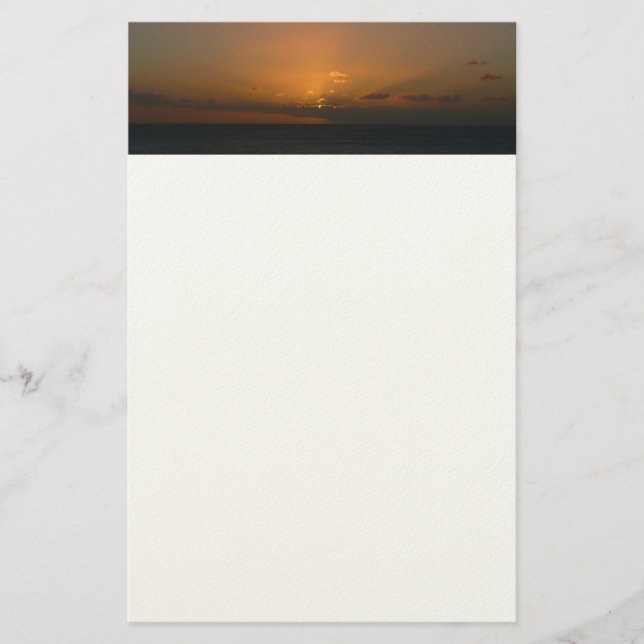 Sonne hinter Wolken II Seascape Briefpapier (Vorderseite)