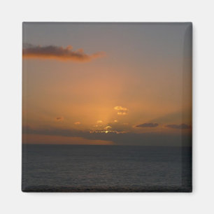 Sonne hinter Wolken II Seascape Magnet