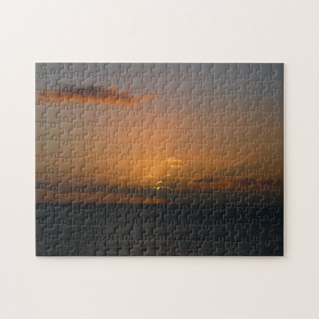 Sonne hinter Wolken II Seascape Puzzle (Horizontal)