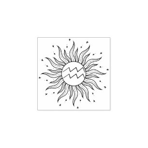 Sonne Horoskop Wassermann Gummistempel