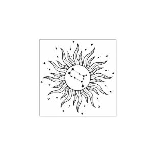 Sonne Horoskop Zwillinge Zeichen Gummistempel
