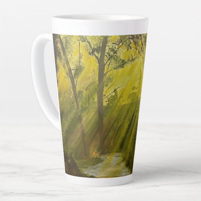 Sonne im Wald, von Gary Poling Milchtasse (Linke Ecke)
