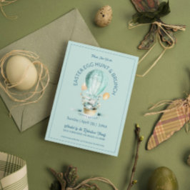 Sonne in einem Hot Ballon Basket mit Ostern-Blume Einladung