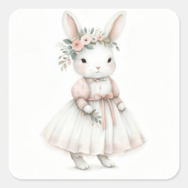 Sonne in einem Kleid Quadratischer Aufkleber