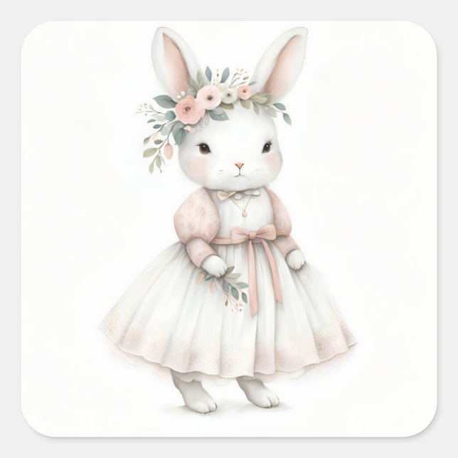 Sonne in einem Kleid Quadratischer Aufkleber (Vorderseite)