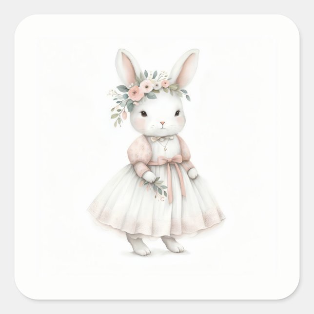 Sonne in einem Kleid Quadratischer Aufkleber (Vorderseite)