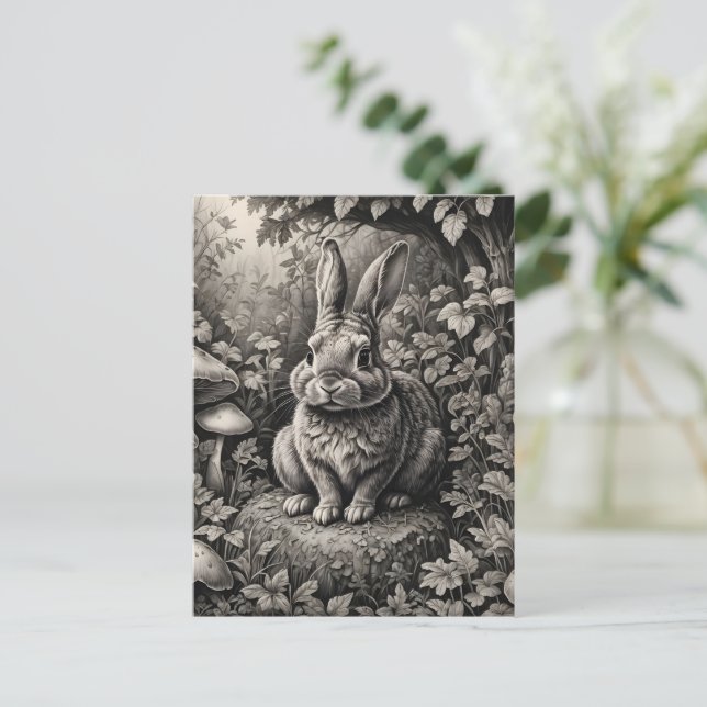 Sonne in einem Pilzgarten Postkarte (Stehend Vorderseite)