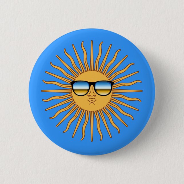 Sonne in Shades Button (Vorderseite)