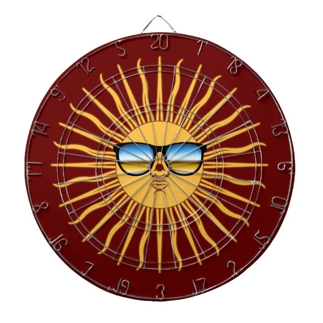 Sonne in Shades Dartscheibe (vorne)