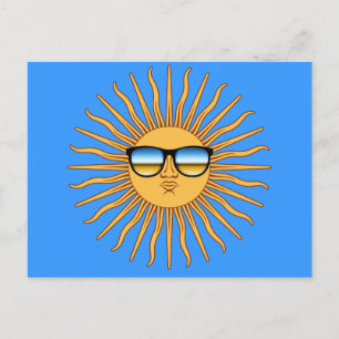 Sonne in Shades Postkarte