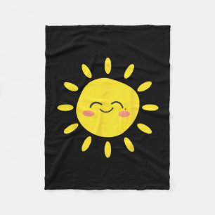 Sonne Lächelt Sonnenschein Süß Liebevoller Sommer Fleecedecke