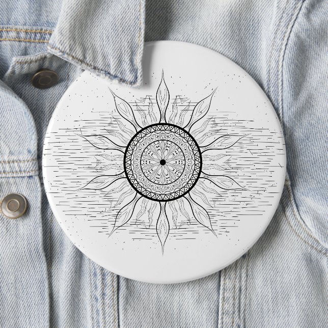 Sonne Mandala 1 Button (Beispiel)