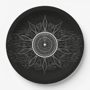 Sonne-Mandala 2 Pappteller