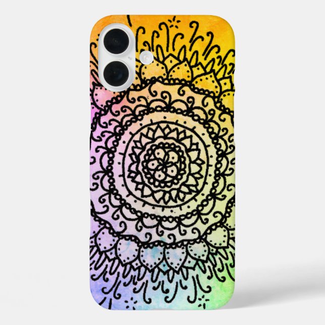 Sonne Mandala Case-Mate iPhone Hülle (Rückseite)