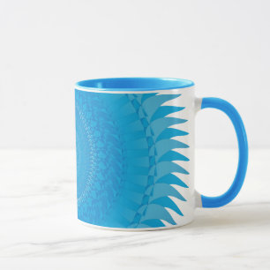 Sonne Mandala Hellblau Tasse