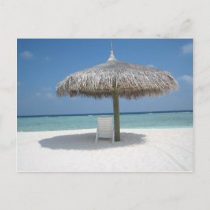 Sonne, Meer, Sand und der Schatten Postkarte