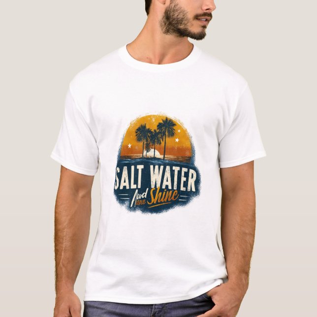 Sonne, Meer und gesalzene Brisen T-Shirt (Vorderseite)