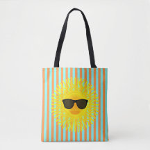 Sonne mit dunkler Sonnenbrille auf Aqua & Orange S