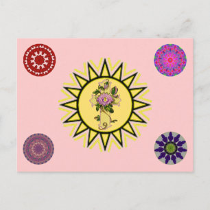 Sonne mit Kreuz Postkarte
