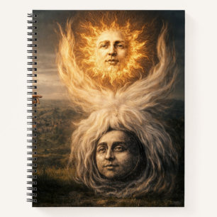 Sonne, Mond, Hermes Trismegistus Astrologie Notizbuch