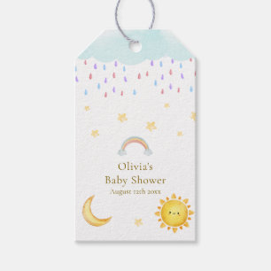 Sonne Mond Sterne Regenbogen Regentropfen Baby Sho Geschenkanhänger