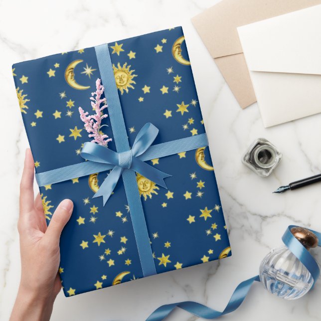 Sonne, Mond und Sterne Geschenkpapier (Schenken)