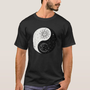 Sonne Mond Ying Yang Vintage Yoga Zen Spirituell M T-Shirt