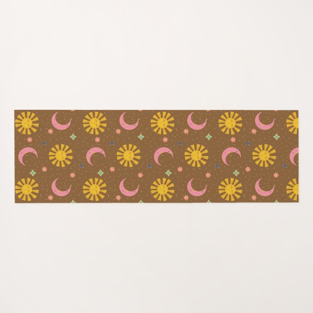 Sonne Mond  Yogamatte (Rückseite (Horizontal))