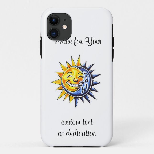 Sonne-Mondgesicht des coolen Case-Mate iPhone Hülle (Rückseite)